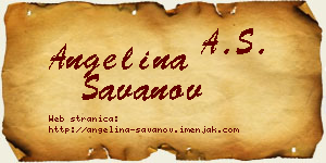 Angelina Savanov vizit kartica
